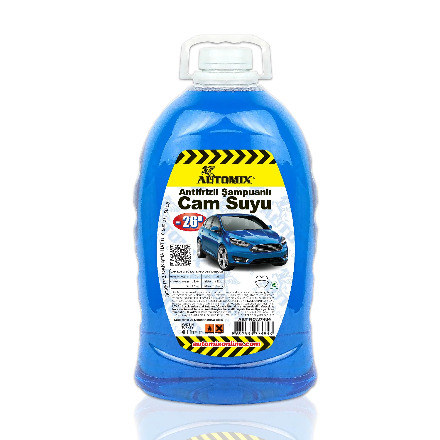 AUTOMIX -26° CAM SUYU ANTIFRIZLI SAMPUANLI 4 LT